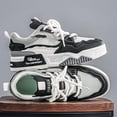 thumbnail image 3 of Men's Low Top Mesh Skate Sneakers, Lace Up Breathable Fashion Casual Shoes for Daily Street Wear, 3 of 4