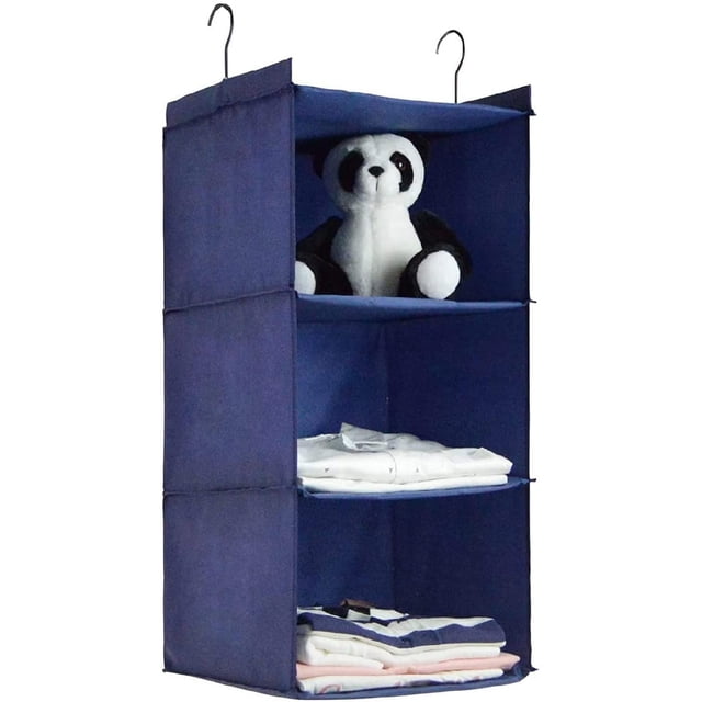 Hottest Hanging Closet Organizer 3-Shelf, Hanging Closet Shelves with 3 Drawers & Side Pockets, Hanging Clothes Organizer for Wardrobe,Closet,RV,Dorm Room, Closet Hanging Organizer