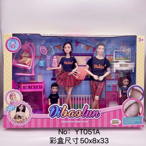 Juego de vajilla Dibao Five People Family con cama doble