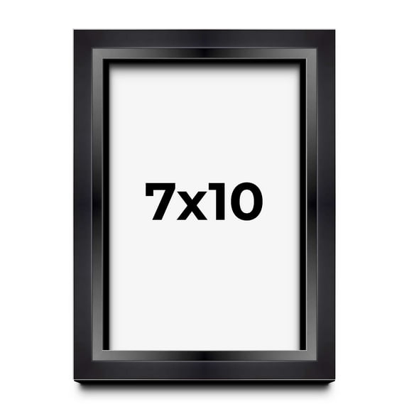 7x10 Shadow Box Frame Black | 1.25 inches Deep Real Wood Contemporary Shadowbox Display Frame | UV