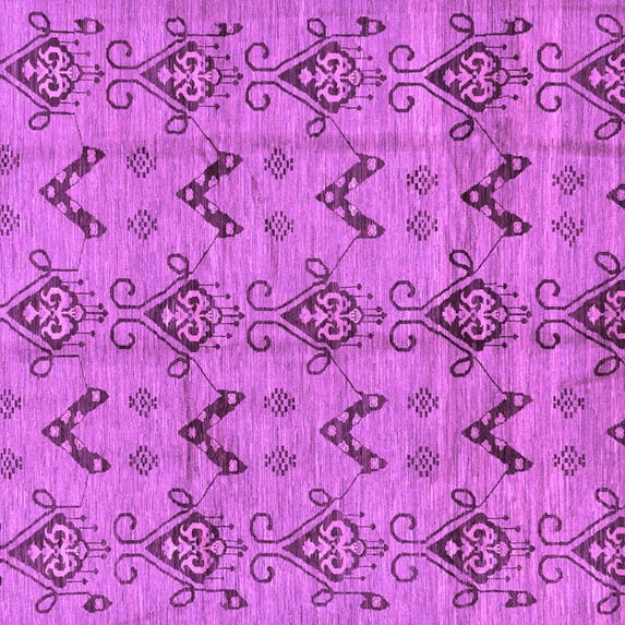 Ahgly Company Indoor Square Abstract Purple Modern Area Rugs, 7' Square