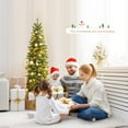 thumbnail image 3 of Costway 5FT Pre-Lit Hinged Artificial Christmas Tree with 390 Tips & 180 Multicolor Lights, 3 of 10