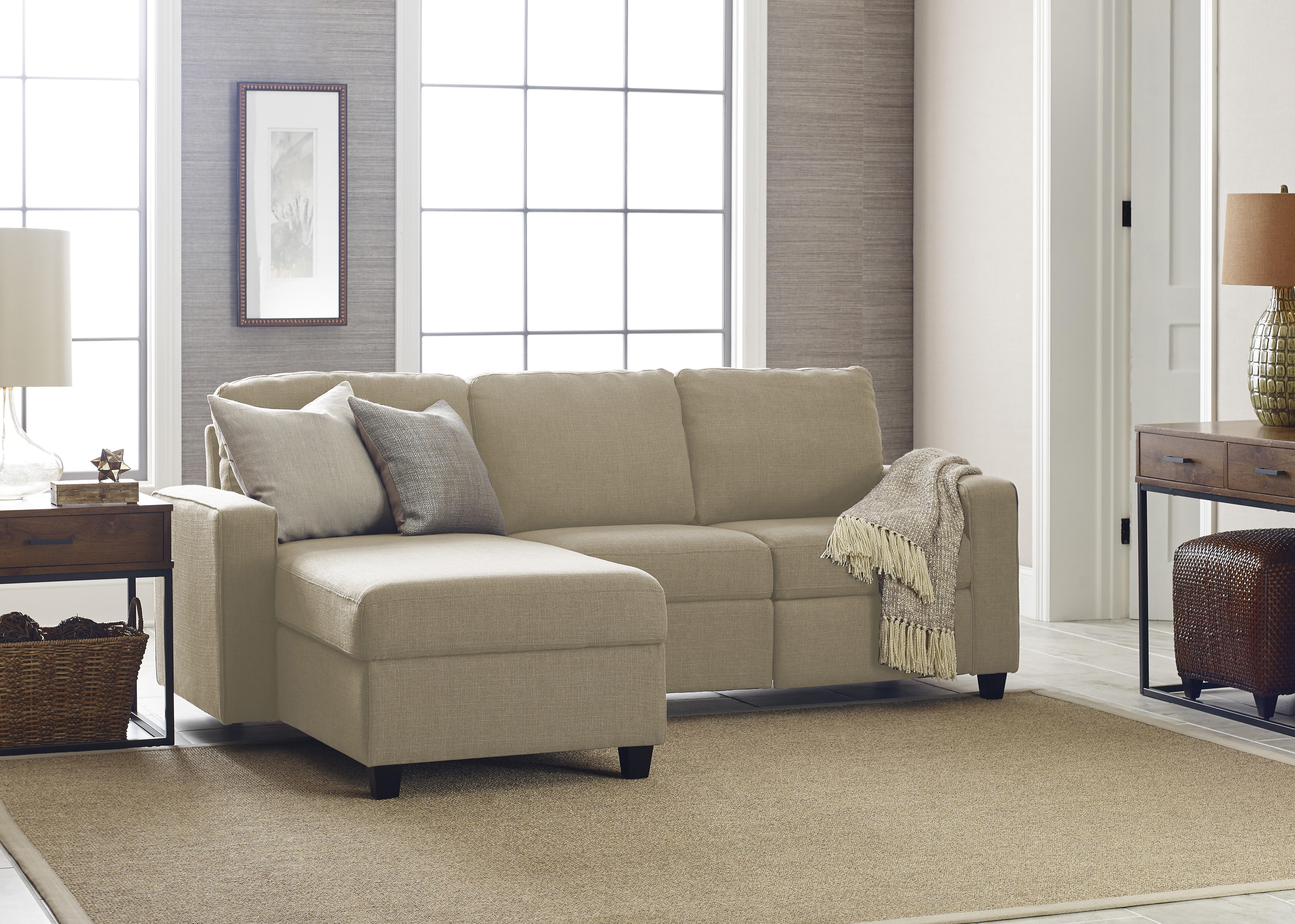 Serta palisades reclining sectional with left on sale storage chaise