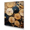 thumbnail image 2 of Designart "Elegant Explosions Gold and Black Paint" Fashion Canvas Wall Art - Modern Yellow Fireworks Entryway Wall Art Print, 2 of 6