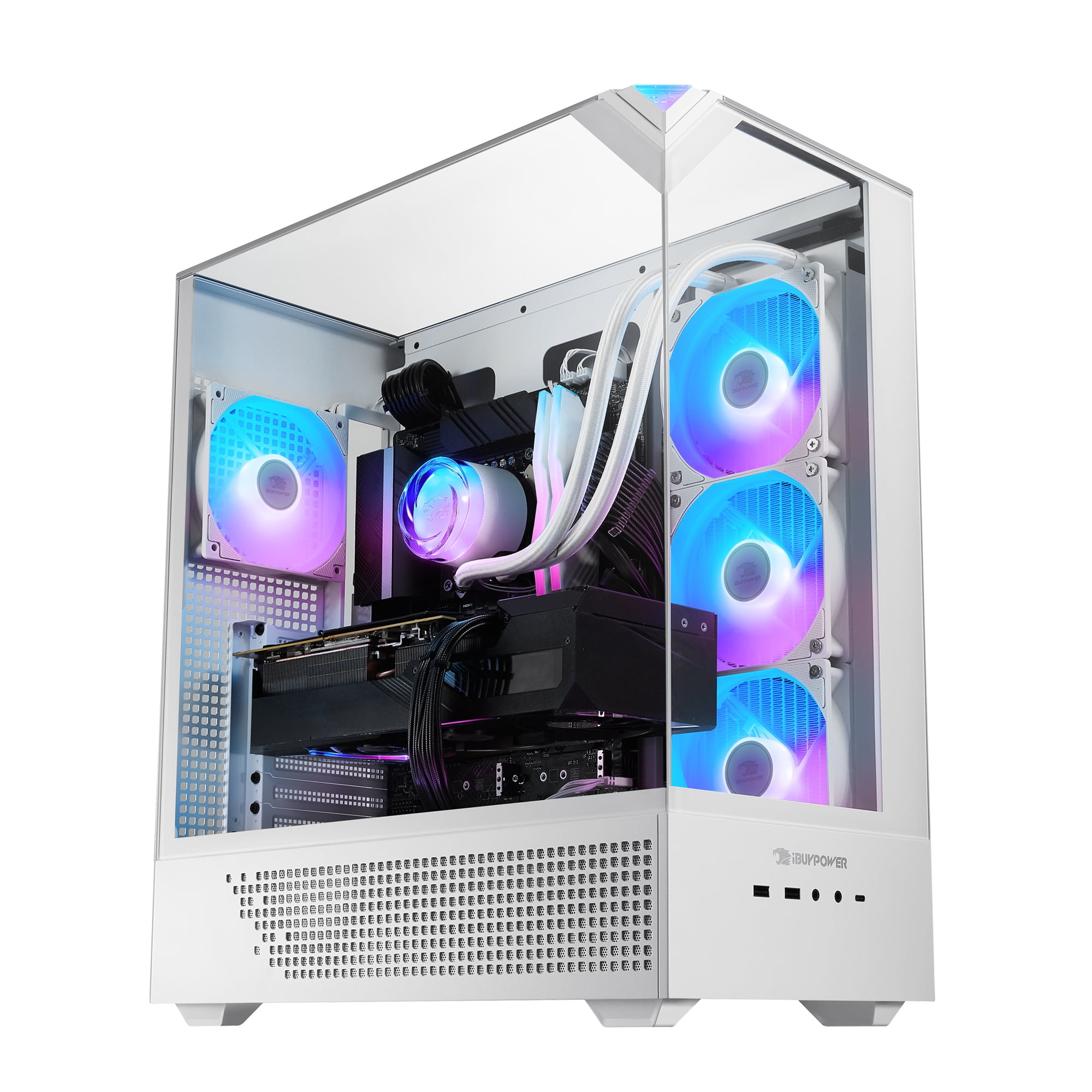 iBUYPOWER Element Gaming PC Desktop Computer AMD Ryzen 9 9900X CPU, NVIDIA GeForce RTX 5070 12GB GPU, 32GB DDR5 RGB 5200MHz RAM, 2TB NVMe SSD, Windows 11 Home, Gamer Keyboard and Mouse - EWA9N5701