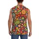 thumbnail image 4 of Balery Hippie Peace Love Camisetas sin mangas para hombre, absorbe la humedad y protege contra el mal olor.-Large, 4 of 7