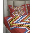thumbnail image 2 of Ambesonne Tribal Fitted & Top Sheet Set with Shams, Mosaic American, Multicolor, 2 of 4