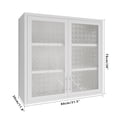 thumbnail image 3 of Royard Oaktree Metal Wall Cabinet with Glass Doors, Medicine Cabinet w/Shelves for Kitchen Bathroom, 3 of 7