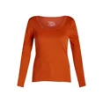 thumbnail image 5 of Time and Tru Women's Long Sleeve Rib Scoop T-Shirt, 5 of 5