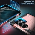 thumbnail image 4 of Galaxy S22 Ultra Case,  Grade Protective Phone Case Cover with Rotatable Metal Ring Kickstand [Support Magnet Mount] Compatible with Samsung Galaxy S22 Ultra, Rose Gold, 4 of 12