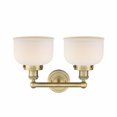 thumbnail image 2 of 616-2W-BB-G71 Innovations Lighting Bell - 2 Light Bath Vanity In Industrial Style-10 Inches Tall and 15.5 Inches Wide-Brushed Brass Finish-Matte White, 2 of 2