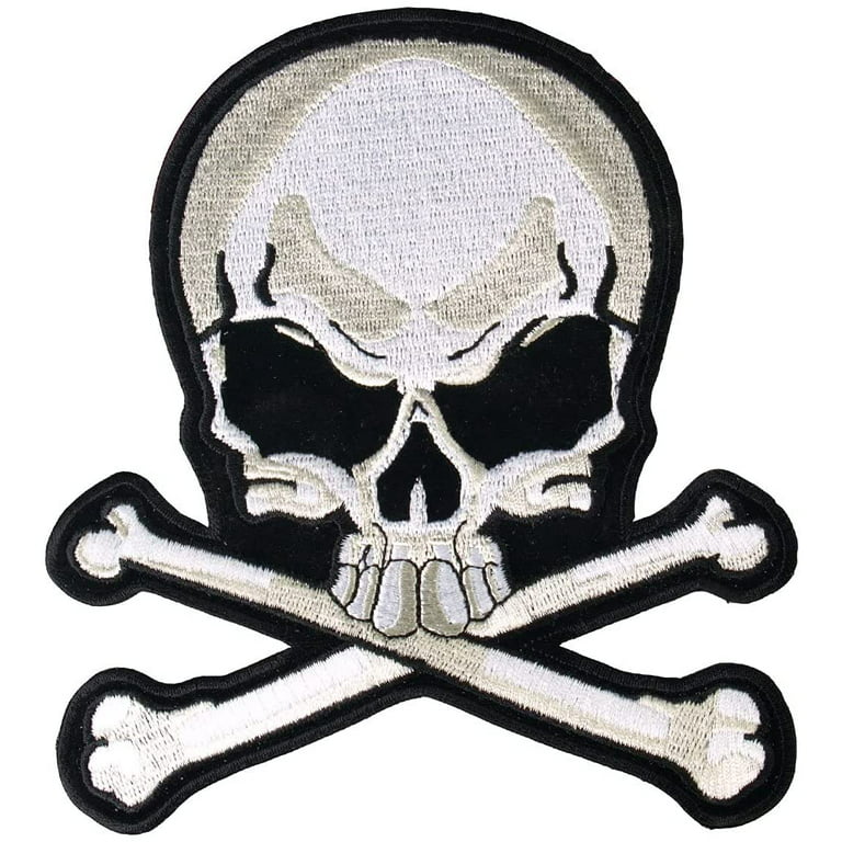 Red Eyes Skull Patch Iron-On Patches For Jackets / Biker Patch