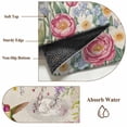 thumbnail image 5 of Spring Flowers Area Rugs 4x6 ft Vintage Watercolor Colorful Floral Leaf Birds Linen Texture Washable Rug Non Slip Indoor Carpet Absorbent Floor Mat for Living Room Bedroom Dining Room, 5 of 9