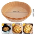 thumbnail image 3 of fsxdhpcsgfc Friteuse à Air Chaud Ronde Doublure en Papier Jetable Antiadhésive Friteuse à Air Doublures Jetables Plaques de Cuisson Antiadhésives Ensemble Rectangulaire Petit Support en Acier Inoxydable Demi-Feuille Plateau de Cuisson, 3 of 8