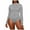 Gray, variant on Fengqque Jumpers for Women with Overalls Casual Jumpsuits Plus Size Summer Solid Color Leopard Print Long Sleeve Shirt Jumpsuit