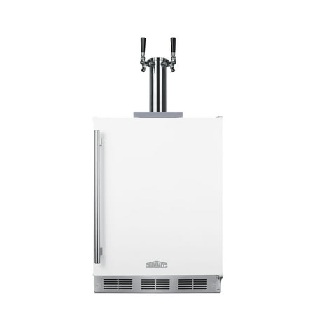 

Summit Sbc58biadawkdtwin 24 Wide 5.5 Cu. Ft. Built-In Wine Double Tap Kegerator - White