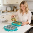 thumbnail image 6 of Eespoir Multi Compartment Lunchbox, Toddler Lunch Box, Leak-Proof, for School, Camping, Travel, Microwave Heating, Green, 6 of 7