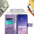 thumbnail image 3 of for Samsung Galaxy S24+ Plus Wallet Case, [Butterfly & Flower Embossed] Premium Leather Case Cover with Card Slots Kickstand Flip Case for Samsung Galaxy S24+ Plus (Lavender), 3 of 12