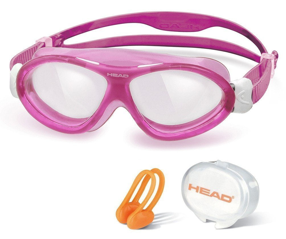 HEAD Monster Junior Kids Swim Goggle with Nose Clip, Pink by Head