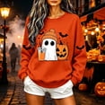 thumbnail image 2 of Sweatshirts for Women Halloween Long Sleeve Crew Neck Printed Top, 2 of 5