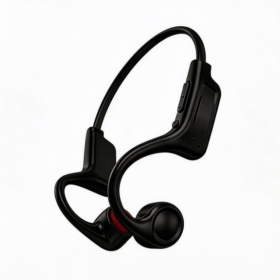 Bone Conduction Headphones, Wireless Open-Ear Earbuds with 15H Battery Life, Wireless 5.4, HiFi Stereo, Waterproof, Noise Reduction Mic for Running, Workout & Outdoor Sports