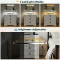 thumbnail image 5 of Nightstand with Lockable Gun Drawer,Charging Bedside Table with 3-Color LED Lights,Farmhouse Night Stand with Human Sensor Design, Modern End Table for Bedroom,White, 5 of 9