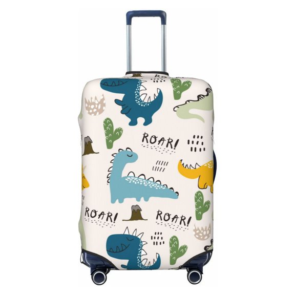 Picia Childish Dinosaur Luggage Protector Cover Thicken Suitcase Protector Cover Fit 18-32 Inch Luggage-Small
