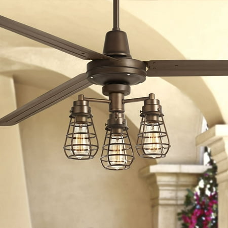 72 Casa Vieja Industrial Outdoor Ceiling Fan With Light Remote Departments
