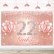 thumbnail image 1 of Fondo De Cartel De Feliz Cumpleaños Número 22 - 22 Suministros De Decoración Para Fiesta De Cumpleaños Para Mujeres O Hombres - Oro Rosa 4 X 6 Pies, 1 of 5