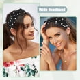 thumbnail image 2 of Unique Bargains Polka Dots Wide Bow Headbands Fashion Hair Hoop Black with Bow Knotted for Girl Women, 2 of 6
