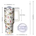 thumbnail image 2 of OBREWU Rover Cream Dogs Bone Tumbler with Handle and Lid,Rover Cream Dogs Bone 40oz Double Wall Vacuum Insulated Tumbler,Cups Gift for Women and Men, 2 of 7