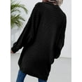 thumbnail image 6 of Women's Oversized Cardigan Sweater Front-Open Knitted Lantern Long Sleeve Thick Jacket, 6 of 6