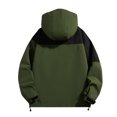 thumbnail image 3 of Mens Windbreaker Multi Pocket Jacket Casual Three Proof Fashionable Splicing Outdoor Couple Jacket Army Green L Windbreakers for Men, 3 of 6