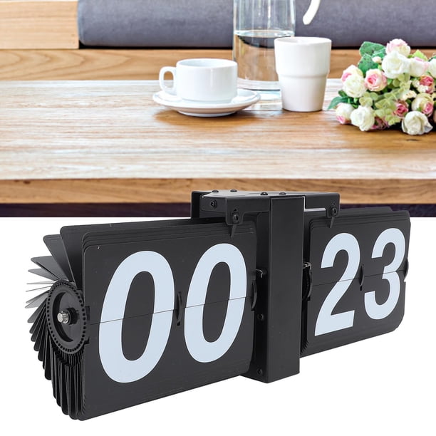 Reloj de escritorio con tapa reloj abatible digital retro automático de acero inoxidable 304 minimalista para el hogar para la escuela ANGGREK Otros