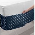 thumbnail image 2 of Lighthouse Bed Skirt, Nautical Pattern Life Buoys and Marine Architecture Navigation, Elastic Bedskirt Dust Ruffle Wrap Around for Bedding Decor, 4 Sizes, Petrol Blue White Red, by Ambesonne, 2 of 2