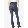 thumbnail image 2 of Woman Within Plus Size Tall Flex Pull-On Straight-Leg Gap-Free Stretch Denim Jeans, 2 of 3