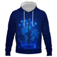 thumbnail image 1 of Sudadera con estampado 3D de tecnología digital para hombre, mujer y niño, sudadera informal con cremallera, ropa de calle, camisetas para niño y niña, 1 of 6