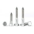 thumbnail image 3 of 1 Pcs 304 Stainless Steel External Hex Tapping Brick Wood Screws M12x200mm., 3 of 4
