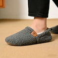 thumbnail image 3 of BERANMEY Soft Memory Foam Slippers for Women and Men, Fuzzy Curly Fur House Slippers with Non-Slip Rubber Sole, Cozy Indoor Closed Back Home Shoes for Family, 3 of 8
