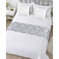 thumbnail image 5 of Xipuska Summer Retro Ocean Bed Runners for King Size Bed, Decorative Bed Throws for Foot of Bed, Grey Coral Starfish Vintage Conch Bed Runner Sofa Throw Bedding Scarf Protector Slipcover for Bedroom, 5 of 6