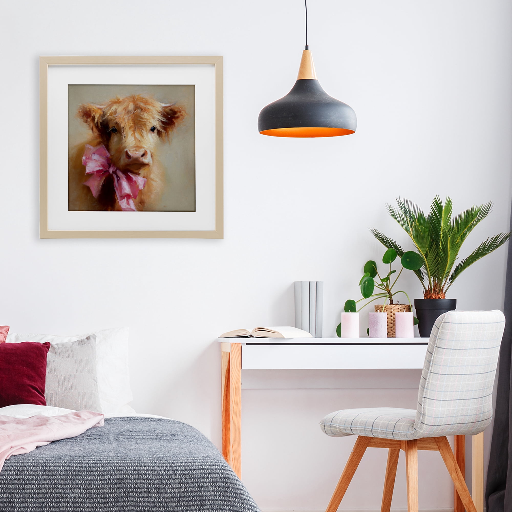 Stupell Industries Little Highland Sweetheart Birch Framed Print Under Glass, design by Tina LeCour