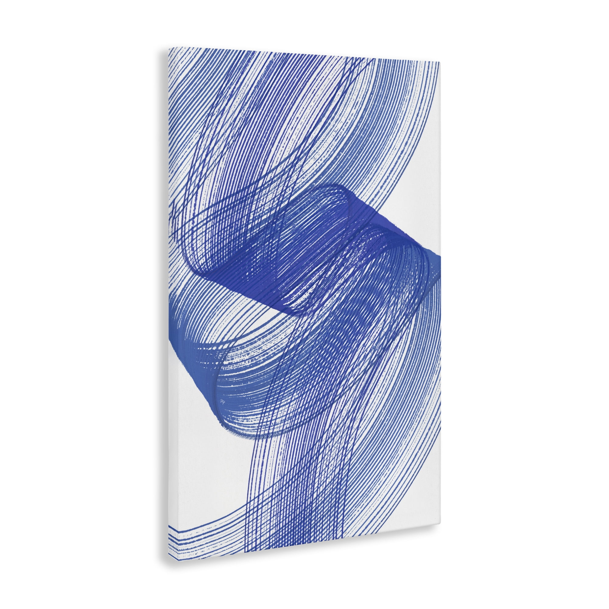 Stupell Industries Blue Lines Flowing In Motion Canvas Wall Art, design by Martina Pavlova
