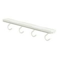 thumbnail image 1 of No Drill Wall Hook Rack - 4 Hook Adhesive Organizer Wall-Mounted for Bathroom & Kitchen, Removable Plastic Storage Hanger, 1 of 2