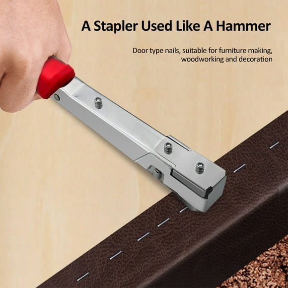 Handheld Hammer Tacker Stapler for Door Type - Extra-Efficient Manual Hammer Stapler for Furniture Production, Carpentry Decoration, Interior decoration, and Fixed Wiring