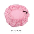 thumbnail image 2 of Unique Bargains 1 Pc Women Adjustable Bath Cap for Bathroom Business Travel Pink PEVA Satin, 2 of 4