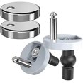 thumbnail image 2 of Juego de 4 accesorios para bisagras de asiento de inodoro fijo Kit de bisagra de liberación rápida Repuesto Kit de tornillos de ajuste de acero inoxidable con bloqueo, 2 of 5