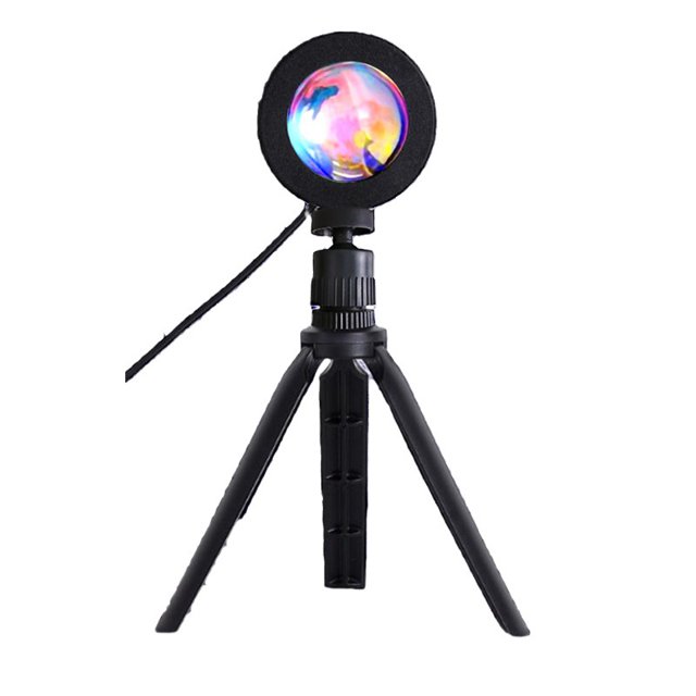 Luz de proyector de lámpara de puesta de sol, lámpara de proyección de amanecer moderna de varios colores, regalo para niños y adultos de fotografía nocturna USB (multicolor con control remoto)