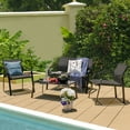 thumbnail image 1 of Gymax 4PCS Patio Conversation Futniture Set w/ Fabric and Anti-Rust Steel Frame Black, 1 of 10