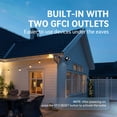 thumbnail image 2 of 4 Pack 30W Dual-Head LED Security Light with GFCI Outlets, Motion Sensor & Dusk to Dawn Floodlight, Wet Location, 5000K Daylight, ETL Listed, Brown, 2 of 9