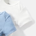 thumbnail image 5 of PatPat Baby Boy Clothes 2-Pack Baby Rompers Dinosaur Solid Color Short Sleeve Cotton Romper, 中性宝宝12-18月, 5 of 5